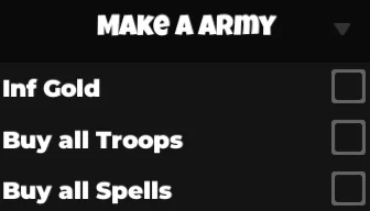 Make a Army Script - Infinite Money, Auto Buy All
Make a Army Script - Infinite Money, Auto Buy All